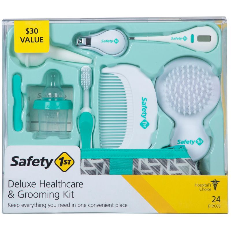 slide 1 of 5, Safety 1st Deluxe Nursery Healthcare & Grooming Kit - Pyramids Aqua, 1 ct