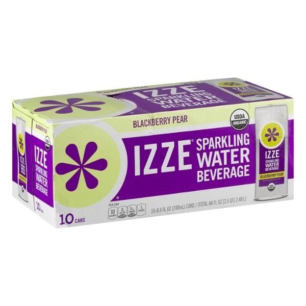 slide 1 of 1, Izze Sparkling Water Beverage Blackberry Pear - 10 ct; 8.4 fl oz, 10 ct; 8.4 fl oz