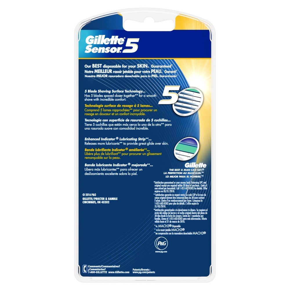 Gillette Sensor 5 Mens Disposable Razors 2 ct | Shipt