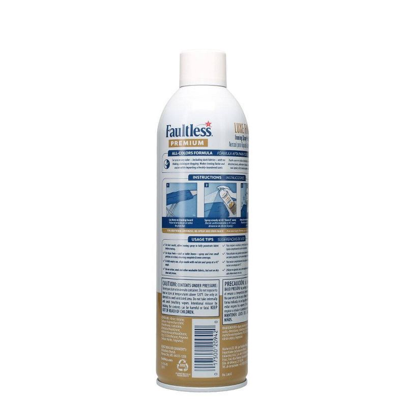 slide 3 of 6, Faultless Starch Premium Spray Starch - 20oz, 20 oz