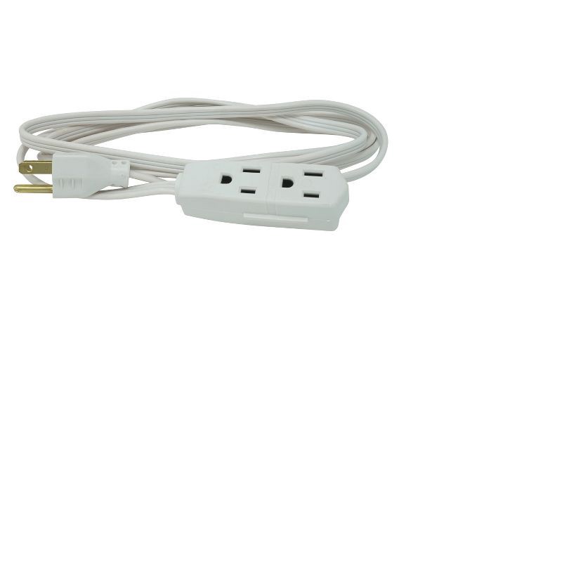 slide 2 of 4, Woods 8' Grounded Extension Cord White, 1 ct