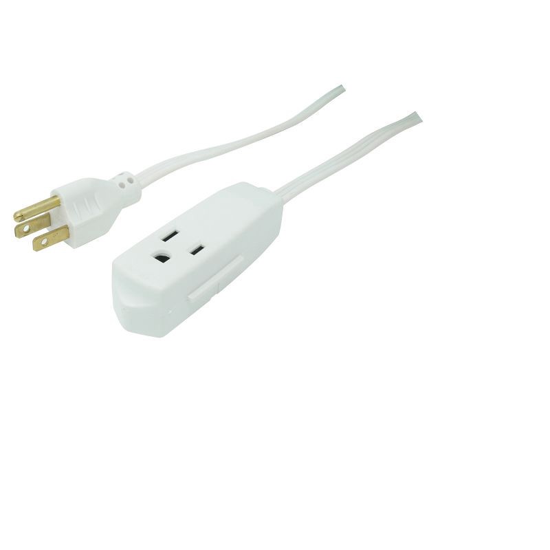 slide 4 of 4, Woods 8' Grounded Extension Cord White, 1 ct