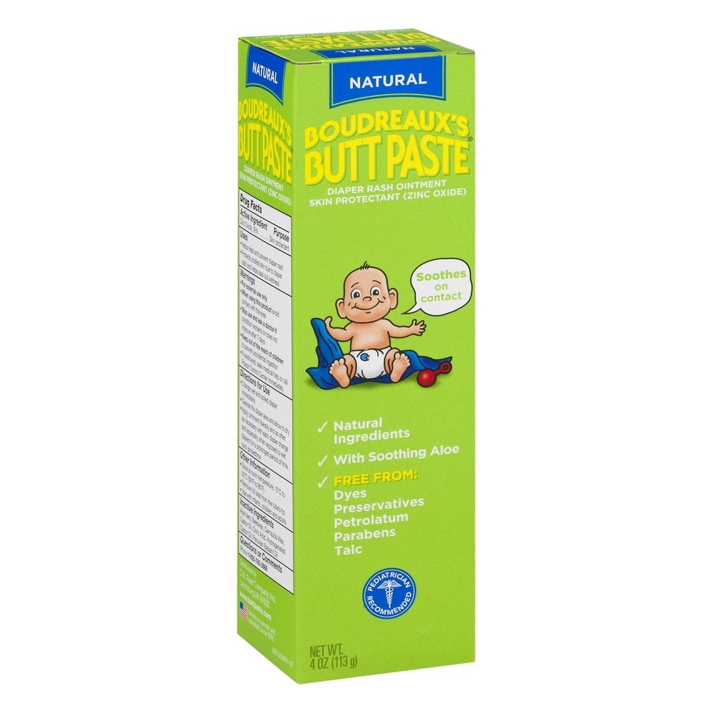 slide 4 of 4, Boudreaux's BP Butt Paste Baby Diaper Rash Cream with Natural Aloe - 4oz, 4 oz