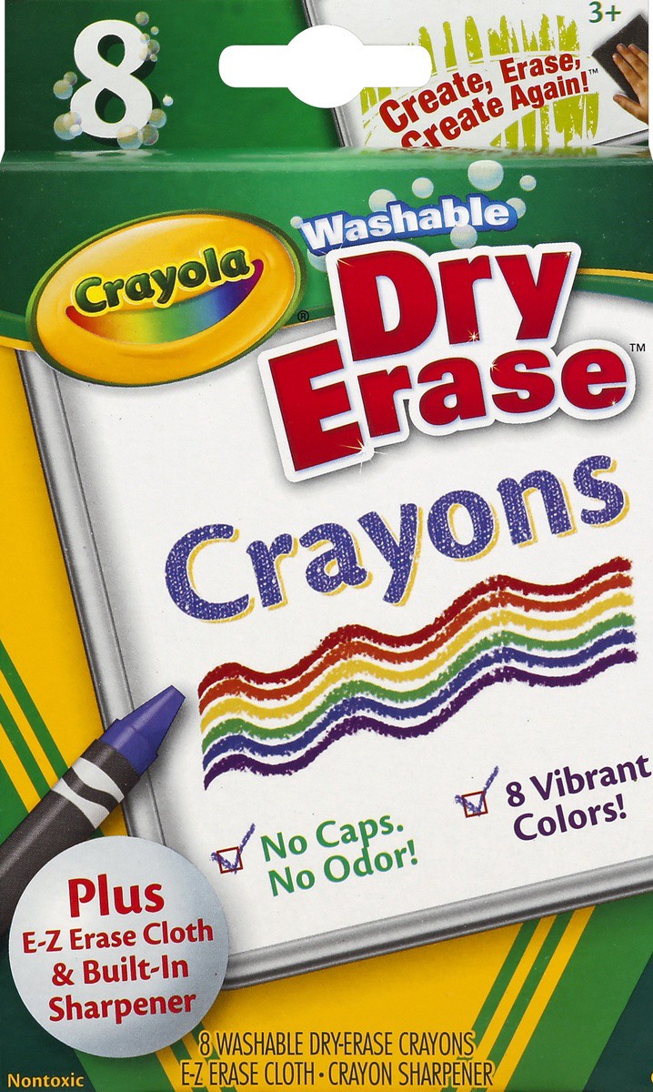 slide 3 of 4, Crayola Washable Dry Erase Crayons, 8 ct