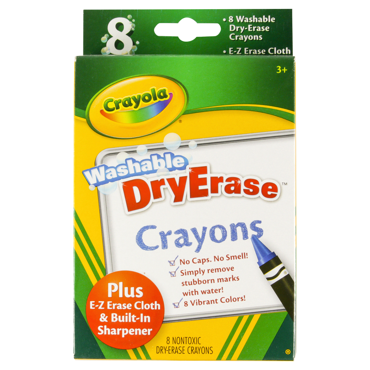 slide 1 of 4, Crayola Washable Dry Erase Crayons, 8 ct