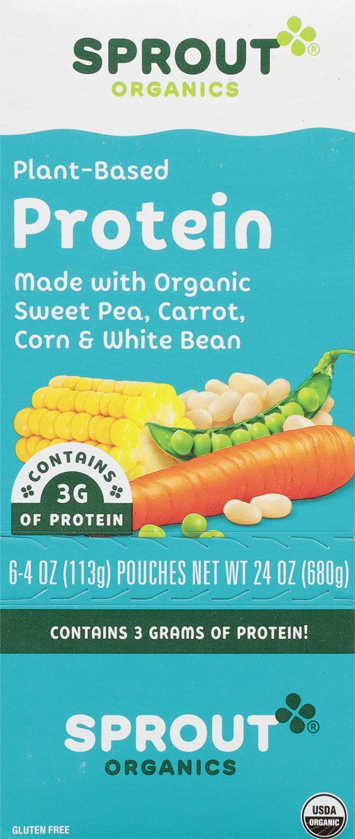 slide 10 of 12, Sprout Organics Plant-Based Protein 6 - 4 oz Pouches, 6 ct