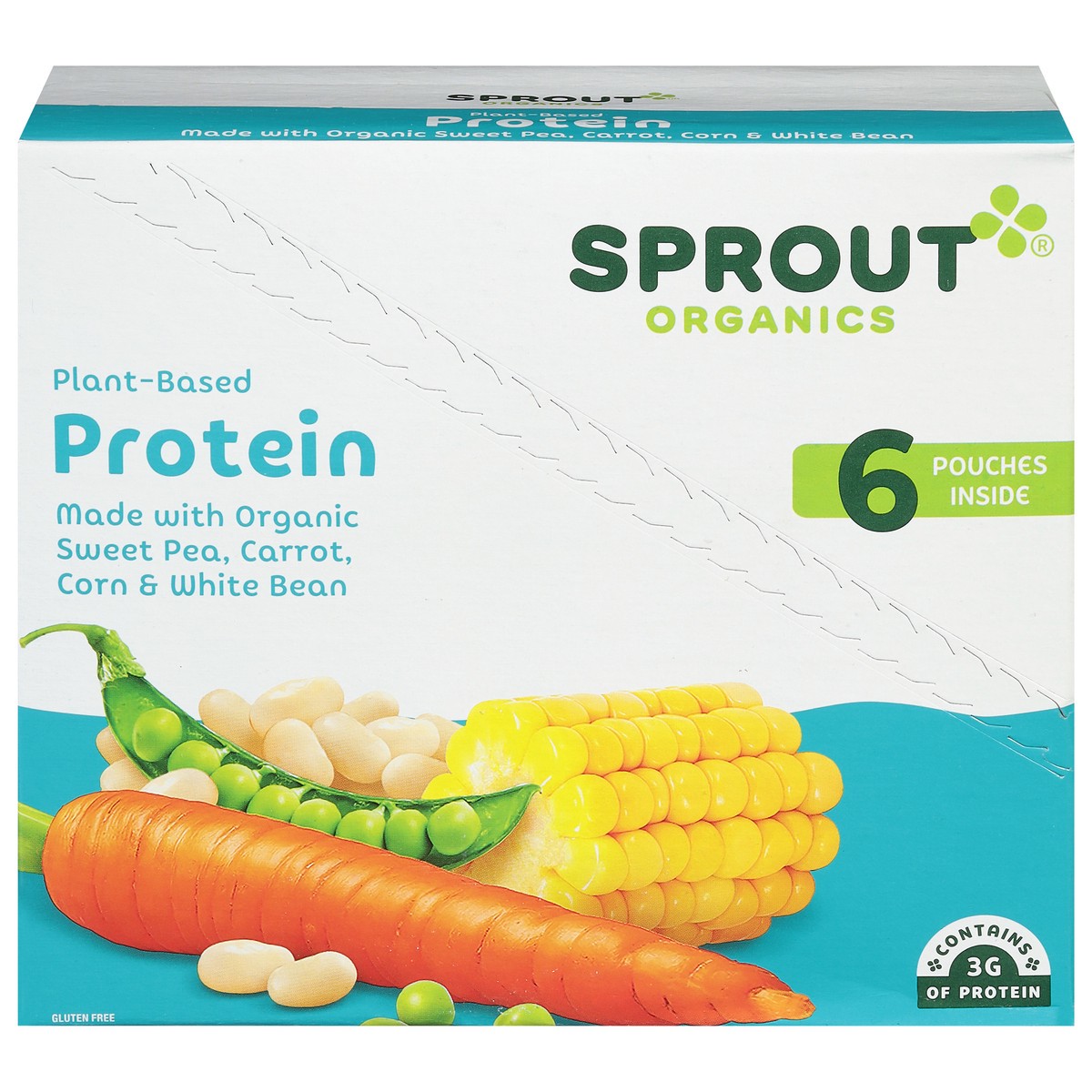 slide 1 of 12, Sprout Organics Plant-Based Protein 6 - 4 oz Pouches, 6 ct