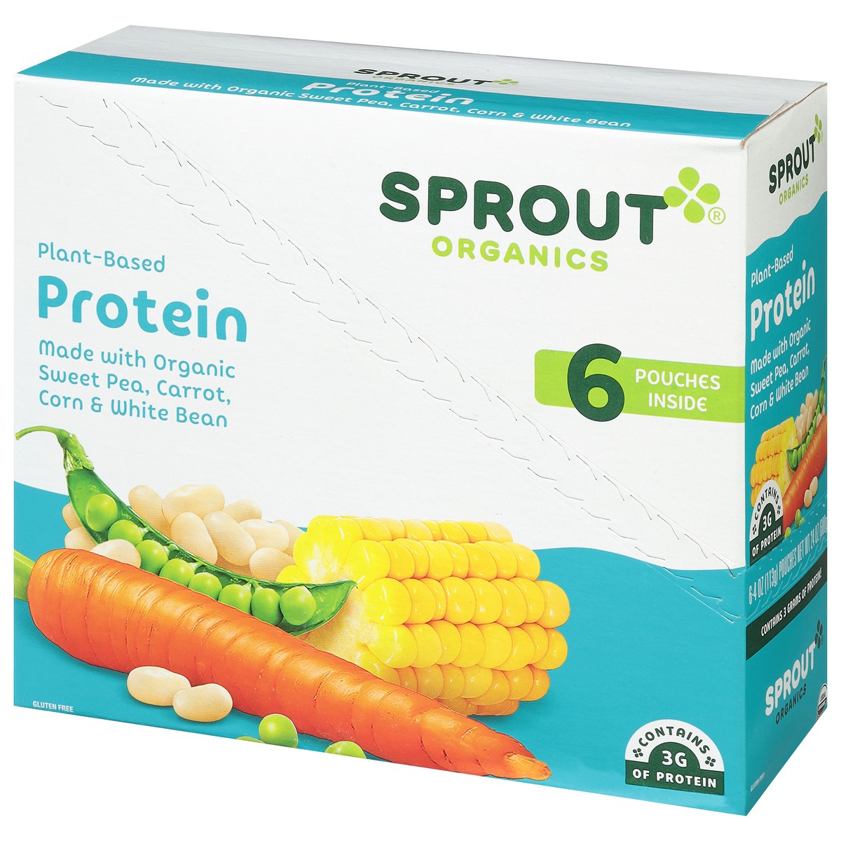 slide 11 of 12, Sprout Organics Plant-Based Protein 6 - 4 oz Pouches, 6 ct