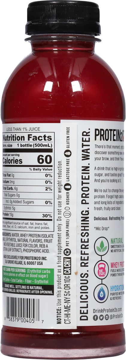 slide 7 of 9, Protein Wild Cherry Protein Water - 16.9 fl oz, 16.9 fl oz