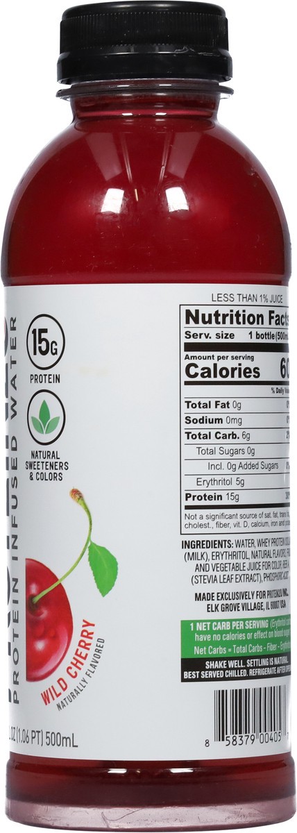 slide 9 of 9, Protein Wild Cherry Protein Water - 16.9 fl oz, 16.9 fl oz