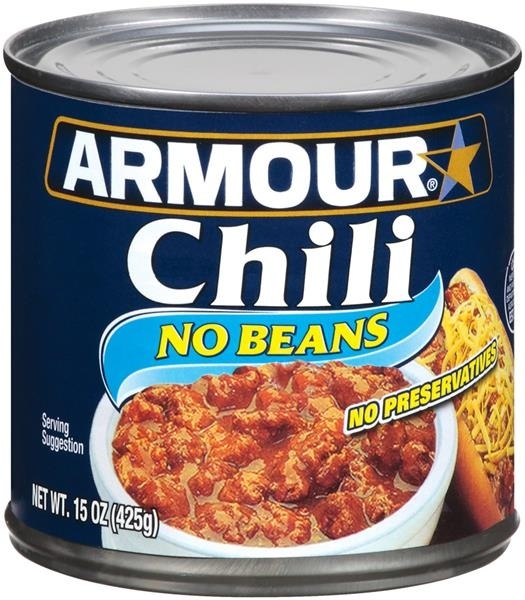 slide 1 of 1, Armour Chili, No Beans, 15 oz