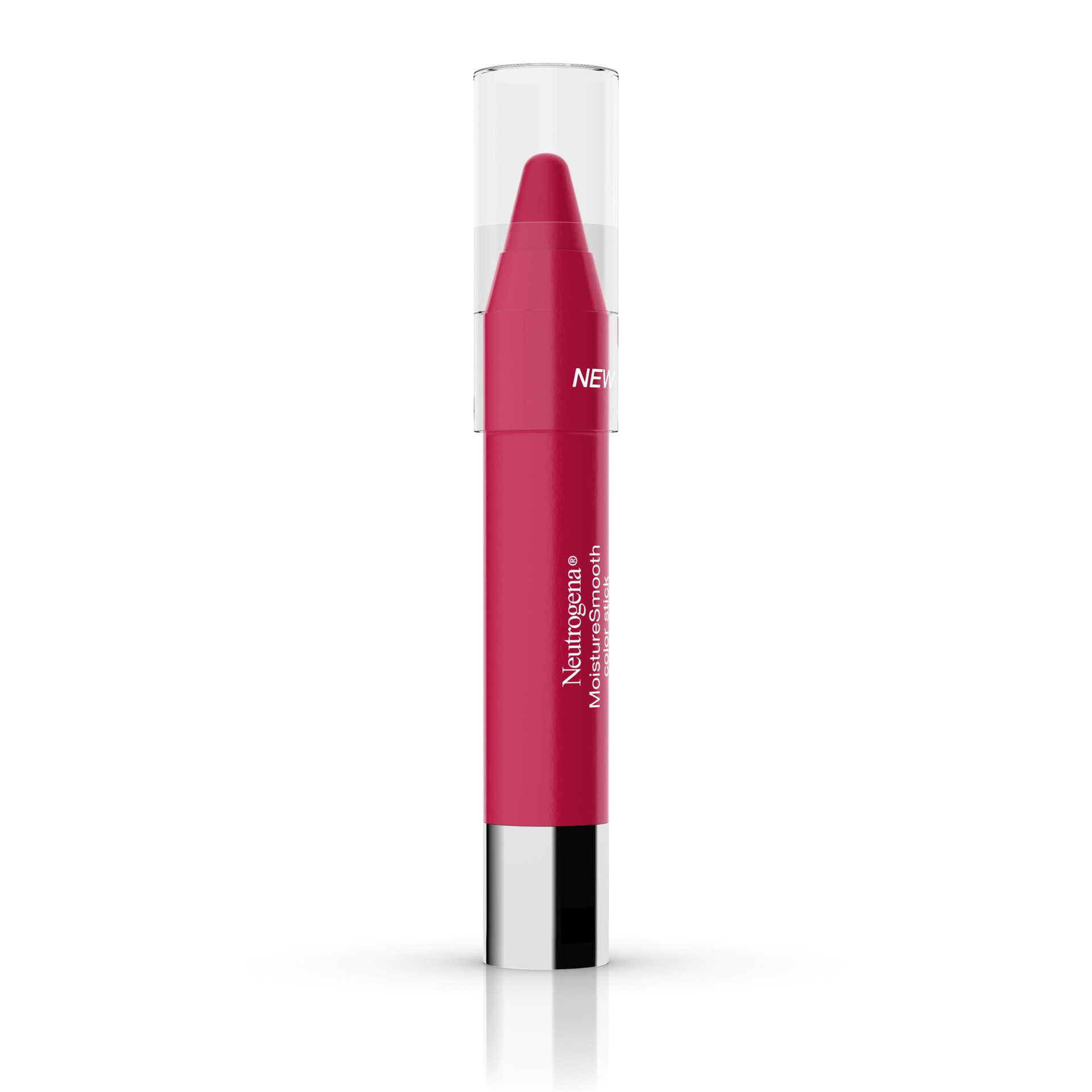 slide 2 of 7, Neutrogena MoistureSmooth Color Stick for Lips, Moisturizing and Conditioning Lipstick with a Balm-Like Formula, Nourishing Shea Butter and Fruit Extracts, 150 Cherry Pink,.011 oz, 0.11 oz