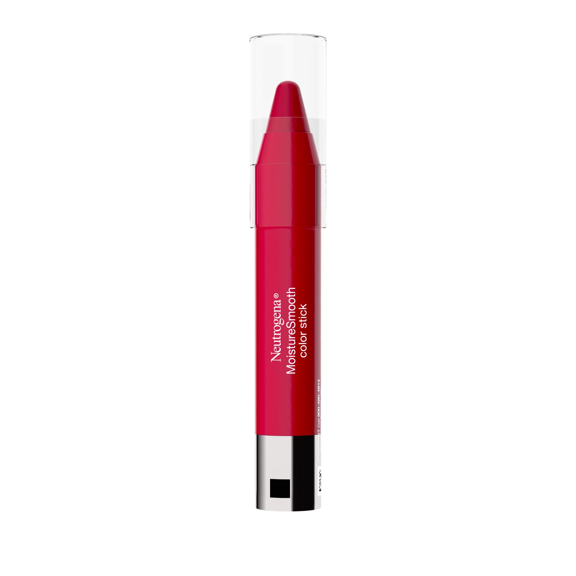 slide 7 of 7, Neutrogena MoistureSmooth Color Stick for Lips, Moisturizing and Conditioning Lipstick with a Balm-Like Formula, Nourishing Shea Butter and Fruit Extracts, 150 Cherry Pink,.011 oz, 0.11 oz