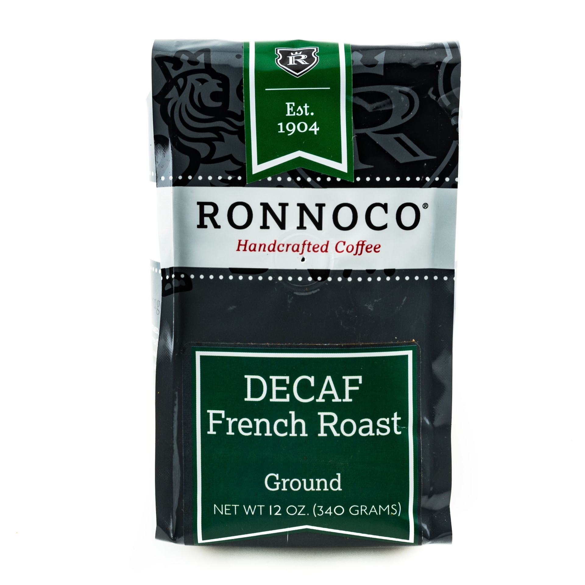 slide 1 of 1, Ronnoco French Roast Ground Decaf Coffee, 12 oz