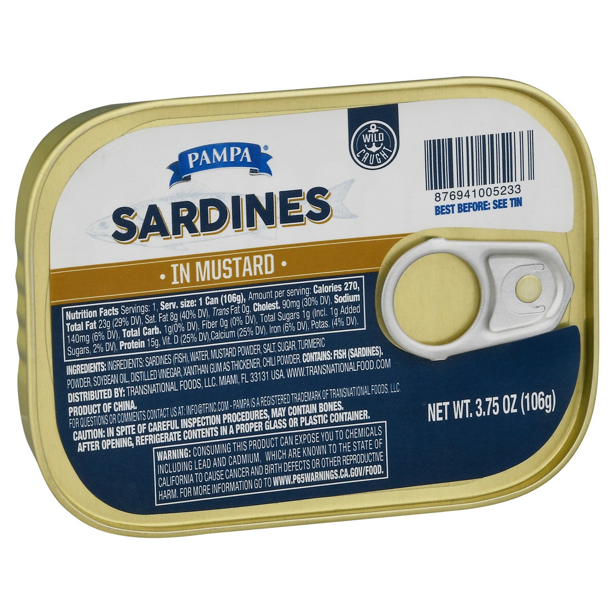 slide 7 of 14, Pampa Wild Caught Sardines in Mustard 3.75 oz, 3.75 oz