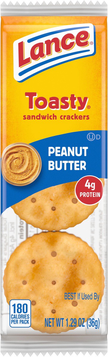 slide 6 of 9, Lance Toasty Peanut Butter Sandwich Crackers, 1.29 oz