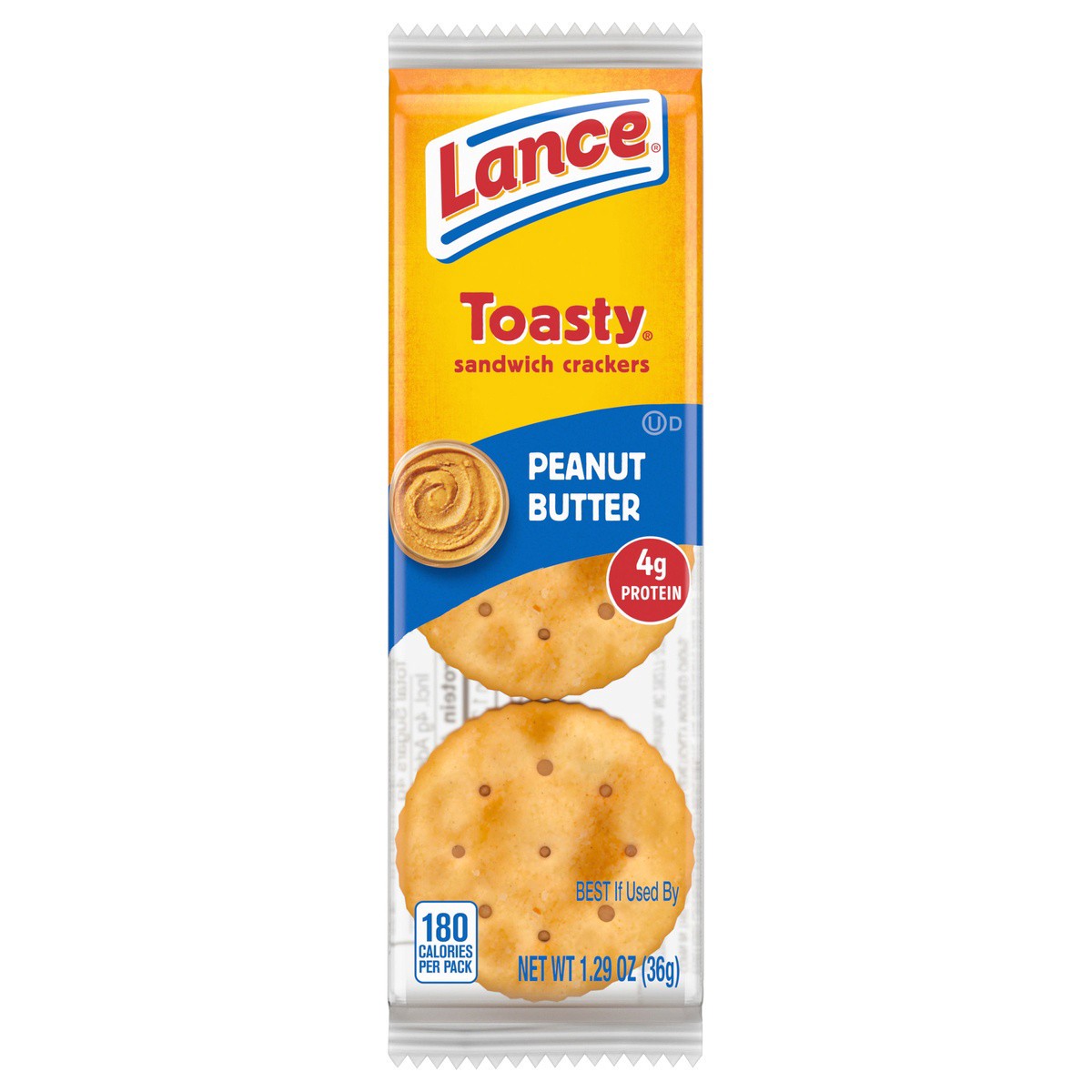 slide 1 of 9, Lance Toasty Peanut Butter Sandwich Crackers, 1.29 oz