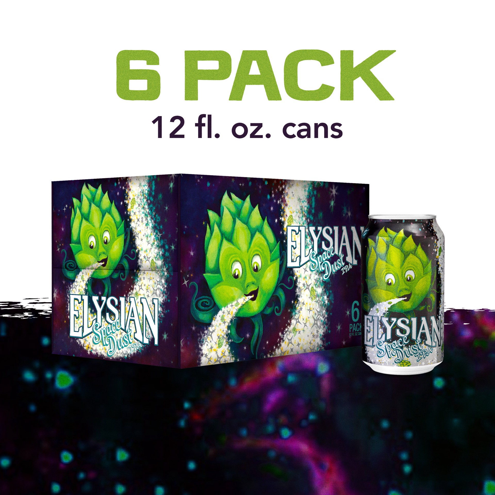 slide 4 of 4, Elysian Space Dust IPA Craft Beer, India Pale Ale, 6 Pack, 12 fl oz Cans, 6 ct; 12 fl oz