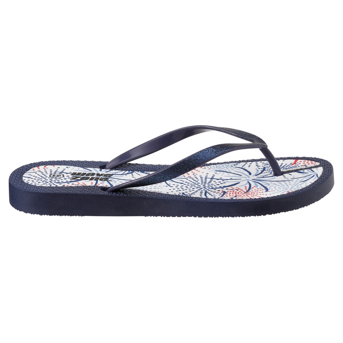 slide 17 of 21, Wave Zone Women's Fireworks Beach Sandals, Navy, Size 8, 1 ct