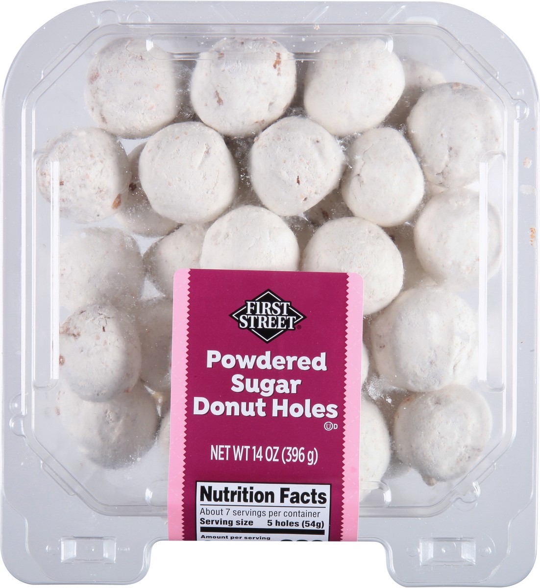 slide 4 of 14, First Street Powdered Donut Holes, 14 oz