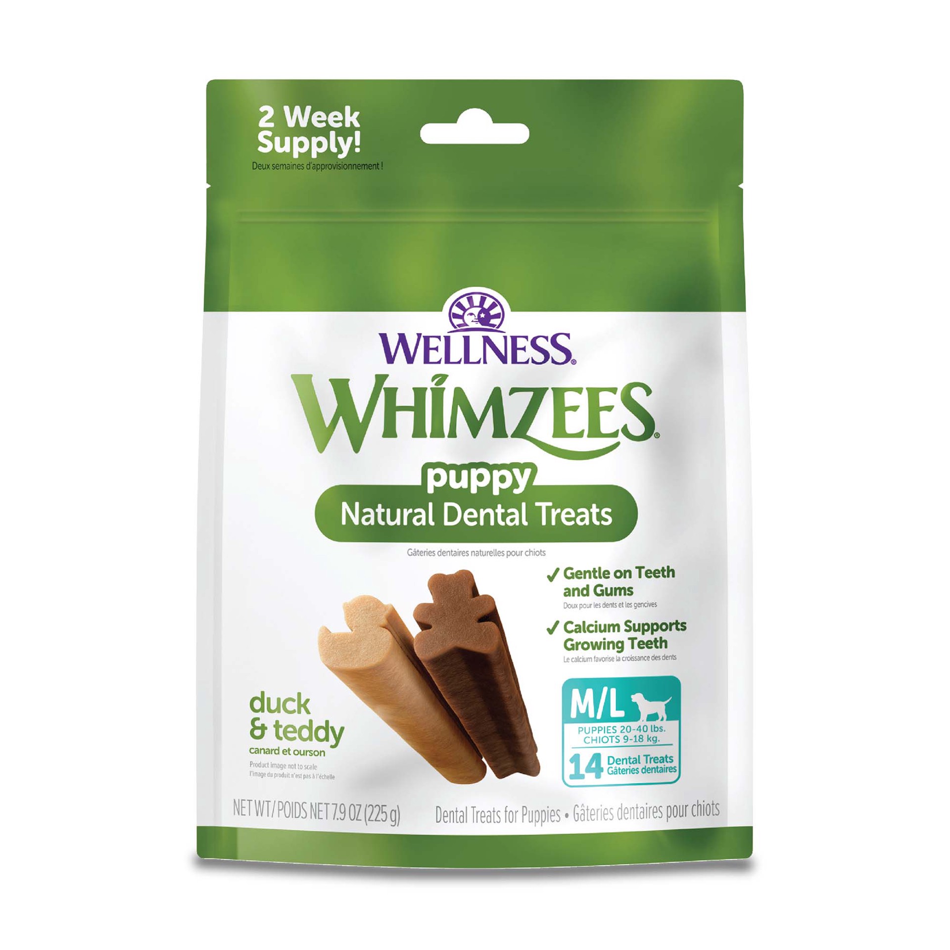slide 1 of 5, WHIMZEES Wellness Puppy Dog Dental Treats, Natural Chews, Medium & Large Size Stick, (14 Count), 1 ct