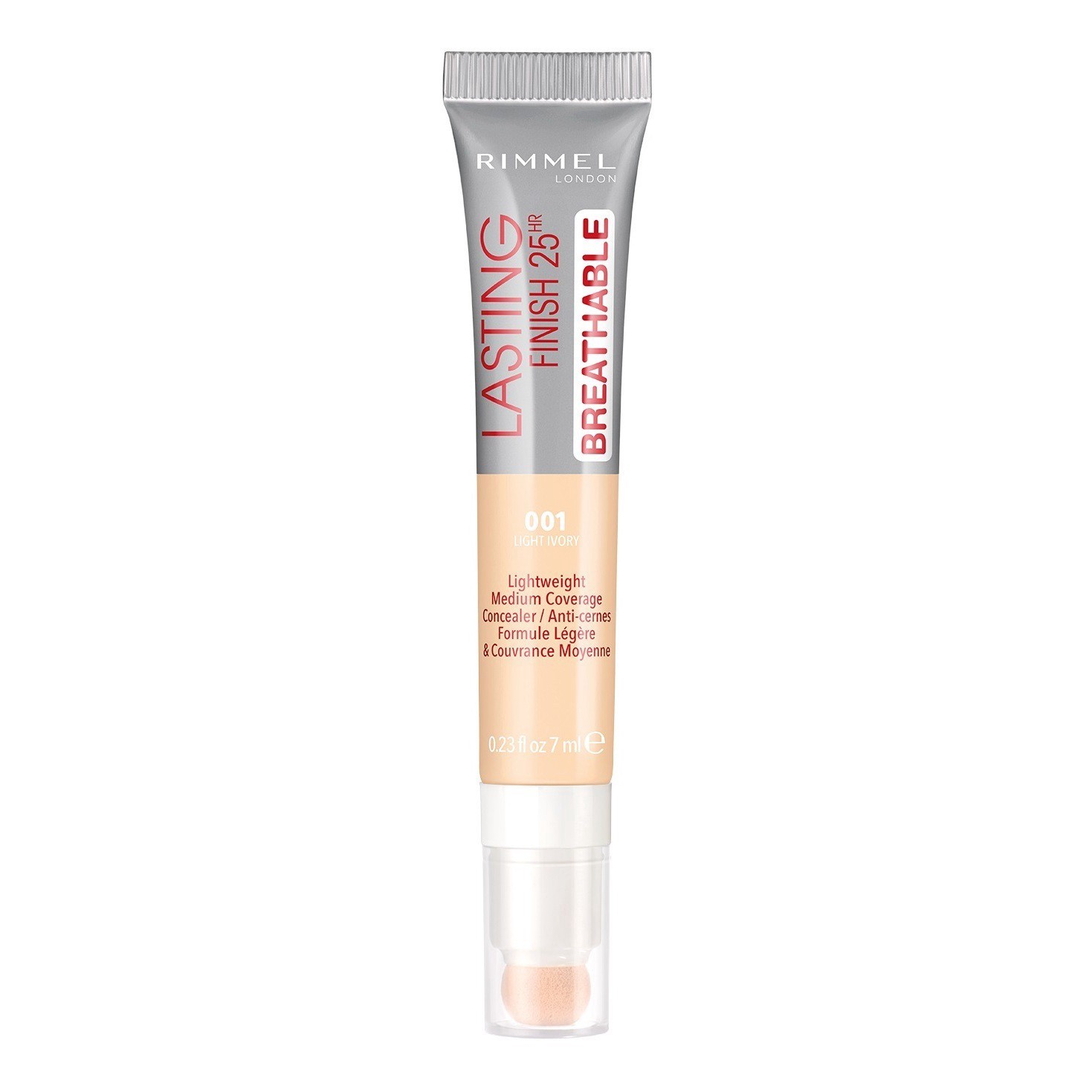 slide 1 of 1, Rimmel London Lasting Finish 25HR Breathable Concealer Light Ivory, 1 ct