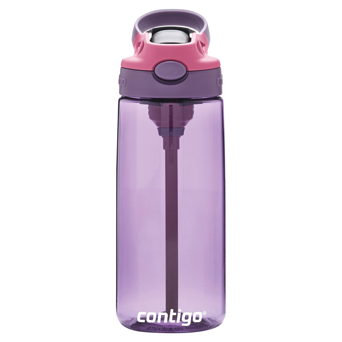 slide 1 of 21, Contigo Kids Water Bottle with Redesigned AUTOSPOUT Straw, Eggplant & Punch, 20 oz