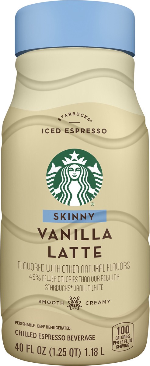 slide 1 of 8, Starbucks Skinny Vanilla Latte Iced Espresso - 40 oz, 40 oz