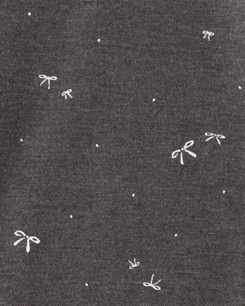 slide 5 of 5, Carter's Baby Girl Bow Print Bodysuit & Pant Set - Grey Grey 18M, 1 ct