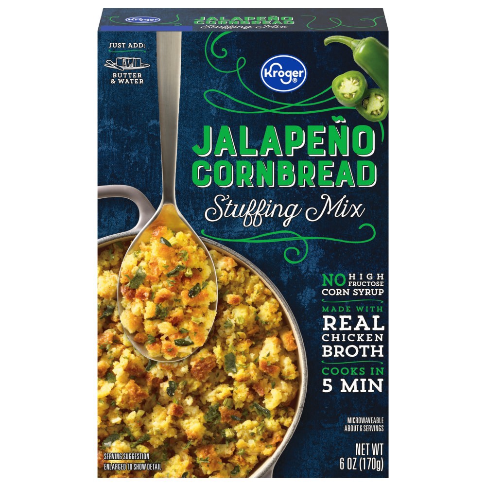 slide 1 of 5, Kroger Jalapeno Cornbread Stuffing Mix - 6 oz, 6 oz