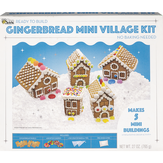 slide 1 of 1, BEE INTERNATIONAL Xm Gingerbread Mini Village Kit - 27 oz, 27 oz