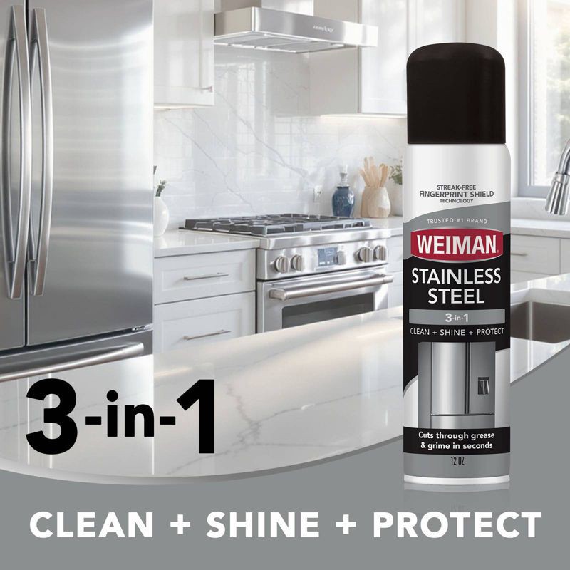 slide 2 of 9, Weiman Stainless Steel Cleaner and Polish - 12oz, 12 oz