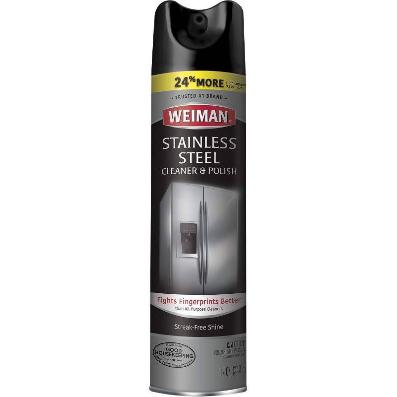 slide 1 of 9, Weiman Stainless Steel Cleaner and Polish - 12oz, 12 oz