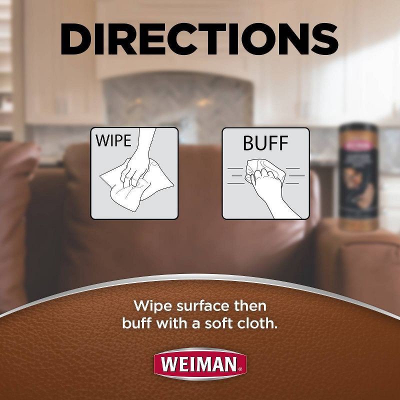 slide 7 of 8, Weiman Leather Wipes - 30ct, 30 ct