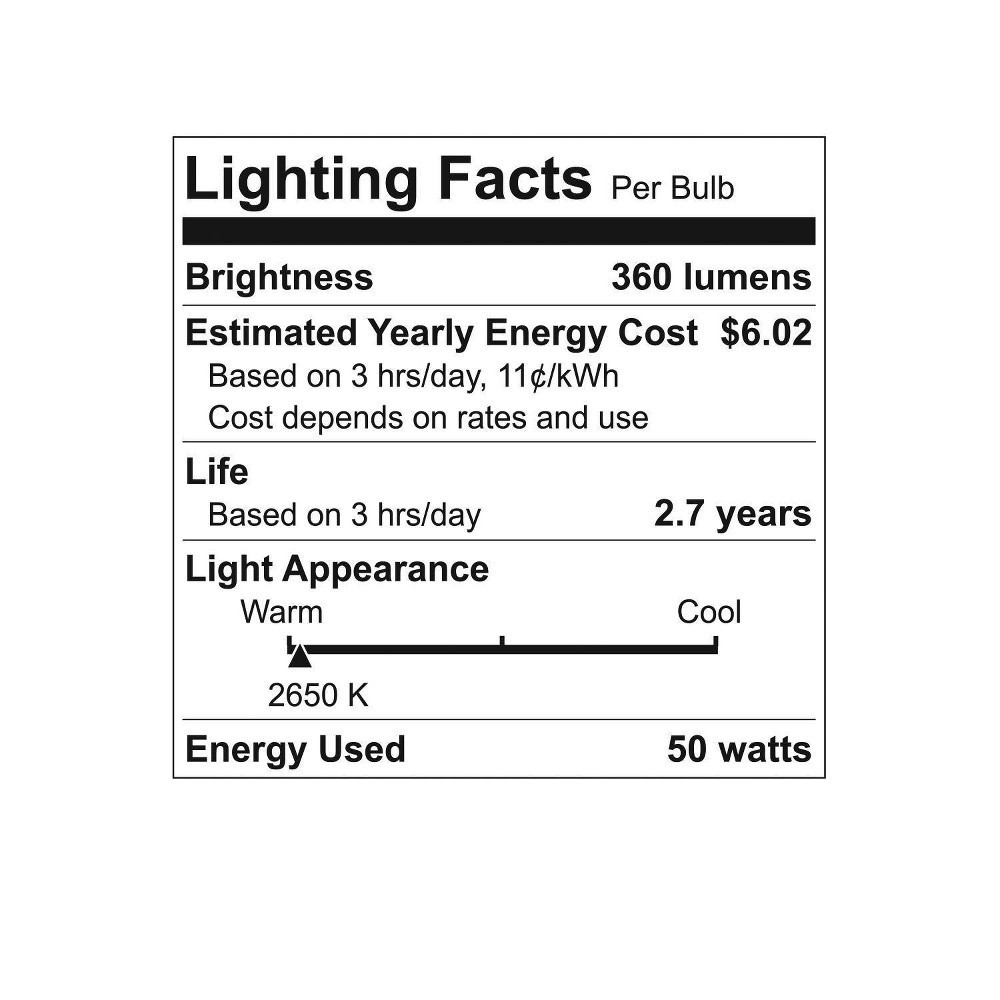 slide 3 of 3, GE Household Lighting GE 50w 3pk GU10 Halogen Light Bulb White, 3 ct