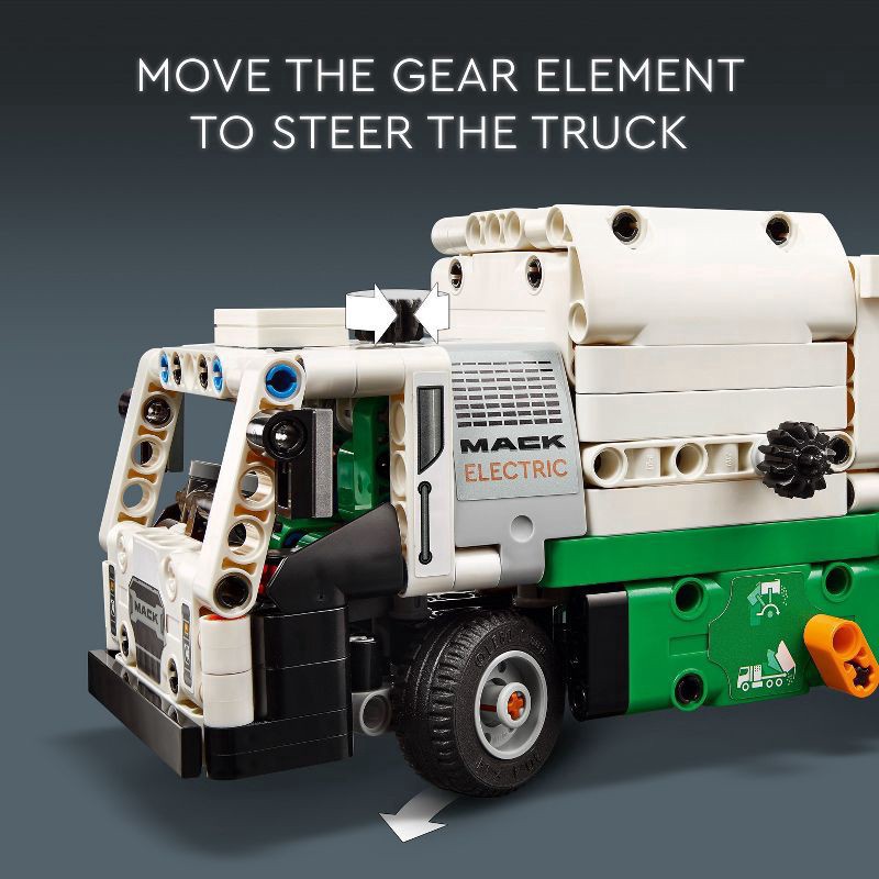 slide 2 of 6, LEGO Technic Mack LR Electric Garbage Truck Toy for Kids 42167, 1 ct