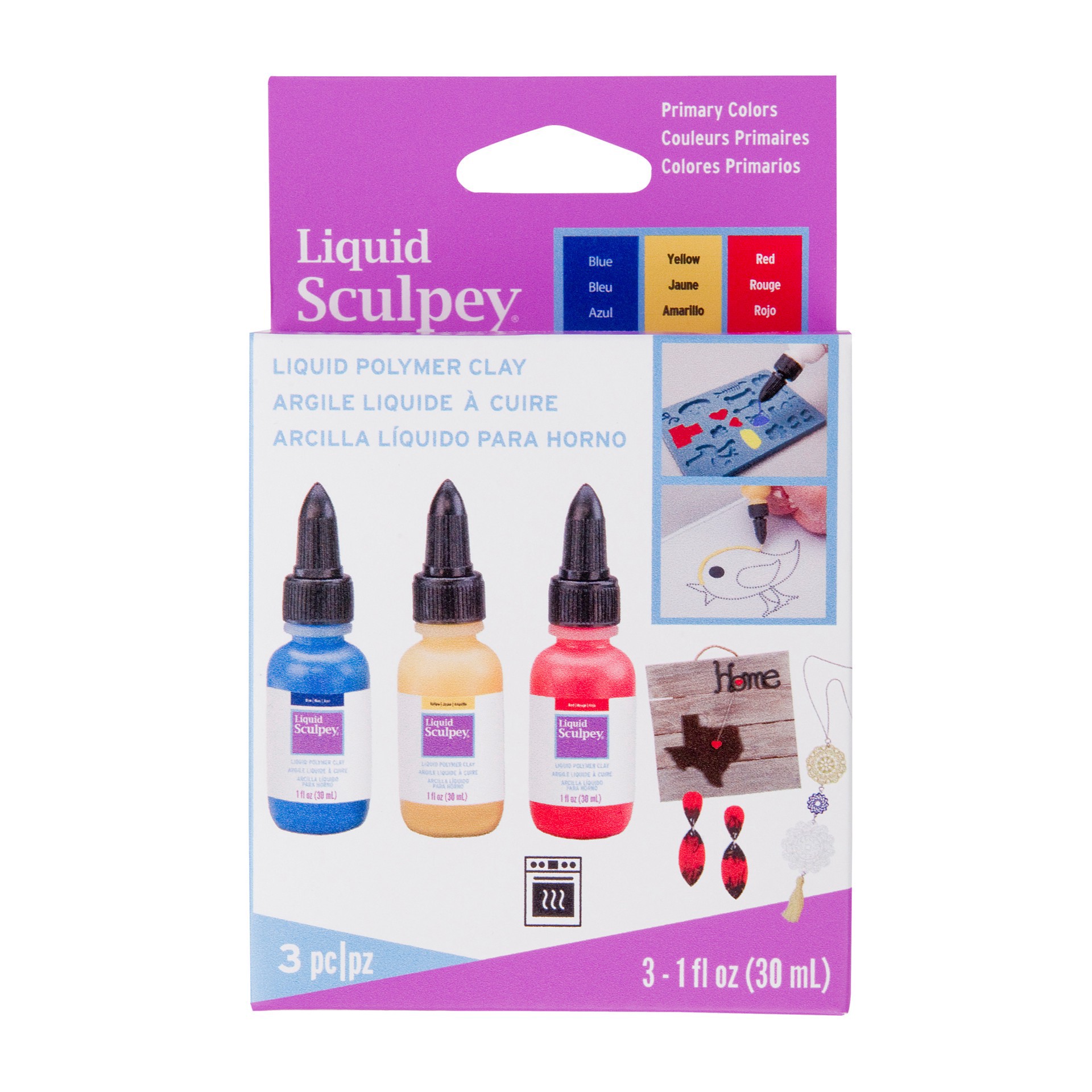 slide 4 of 4, Liquid Sculpey Primary Multi-Pack, 1 fl oz