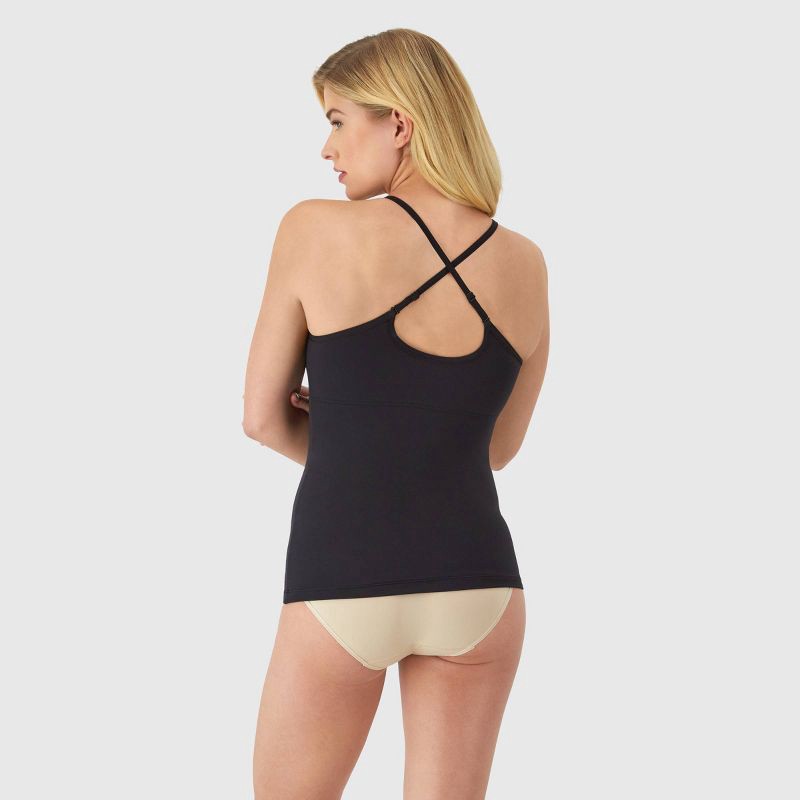 slide 4 of 7, Maidenform Self Expressions Women's Suddenly Skinny Tailored Cami 489 - Black L: Medium Control, Adjustable Strap, 1 ct