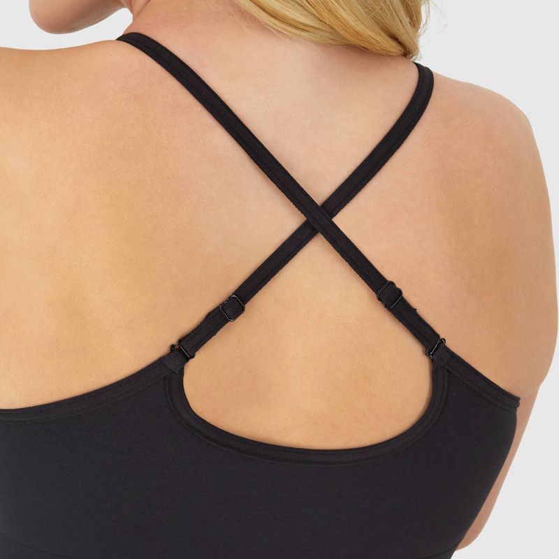 slide 5 of 7, Maidenform Self Expressions Women's Suddenly Skinny Tailored Cami 489 - Black L: Medium Control, Adjustable Strap, 1 ct