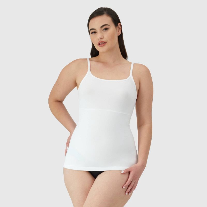 slide 1 of 6, Maidenform Self Expressions Women's Suddenly Skinny Tailored Cami 489 - White XXL: Medium Control Shapewear Camisole, 1 ct