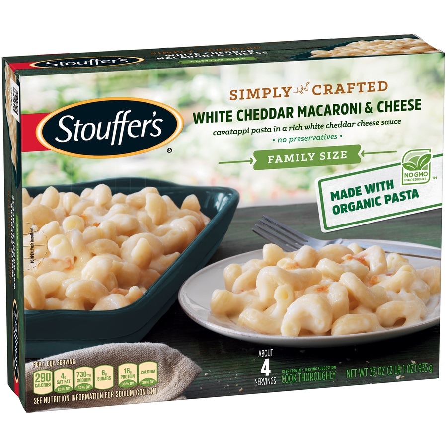 slide 2 of 8, Stouffer's Simply Crafted White Cheddar Macaroni & Cheese, 35 oz