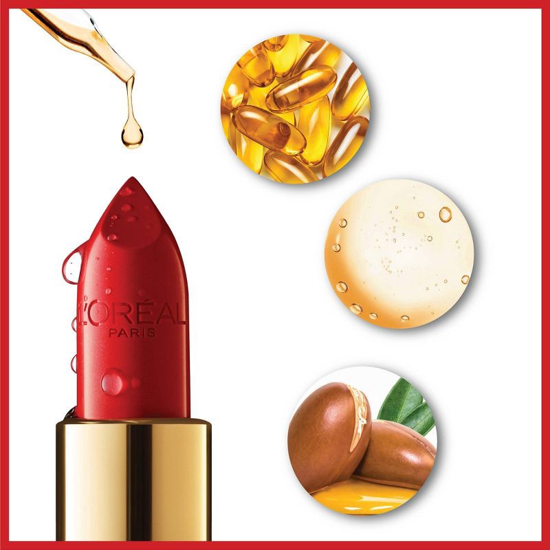 slide 4 of 8, L'Oreal Paris Colour Riche Original Satin Lipstick for Moisturized Lips - 300 Le Rouge Paris - 0.13oz, 0.13 oz