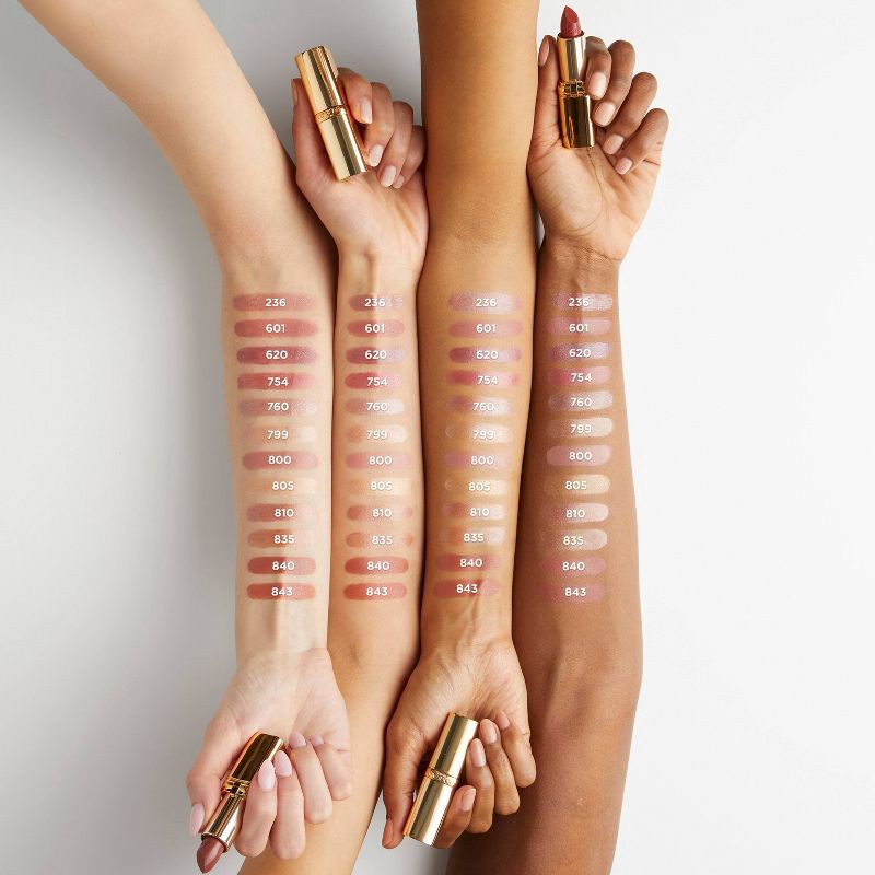 slide 5 of 6, L'Oreal Paris Colour Riche Original Satin Lipstick for Moisturized Lips - 800 Fairest Nude - 0.13oz, 0.13 oz