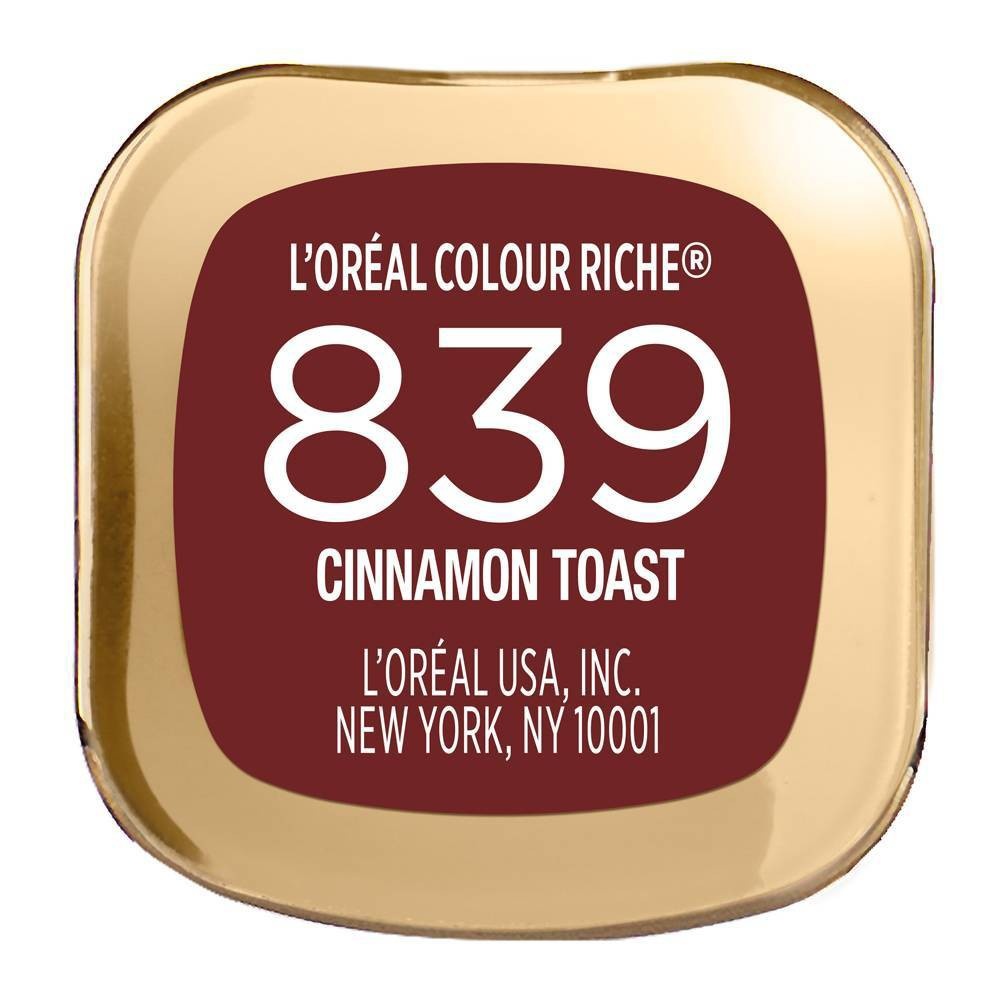 slide 5 of 8, L'Oreal Paris Colour Riche Original Satin Lipstick For Moisturized Lips - 839 Cinnamon Toast - 0.13oz, 0.13 oz