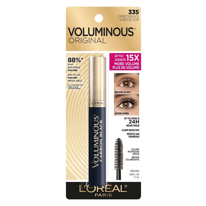 slide 9 of 10, L'Oreal Paris Voluminous Mascara - 335 Carbon Black - 0.28 fl oz, 0.28 fl oz