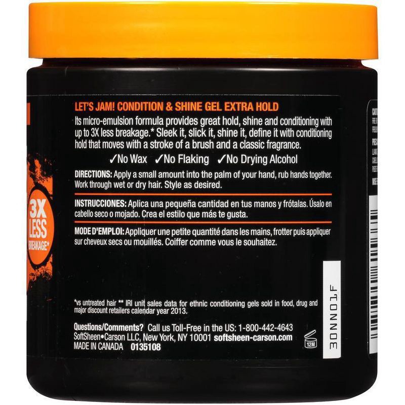 slide 7 of 7, Let's Jam! Conditioning & Shine Extra Hold Styling Hair Gel - 14oz, 14 oz