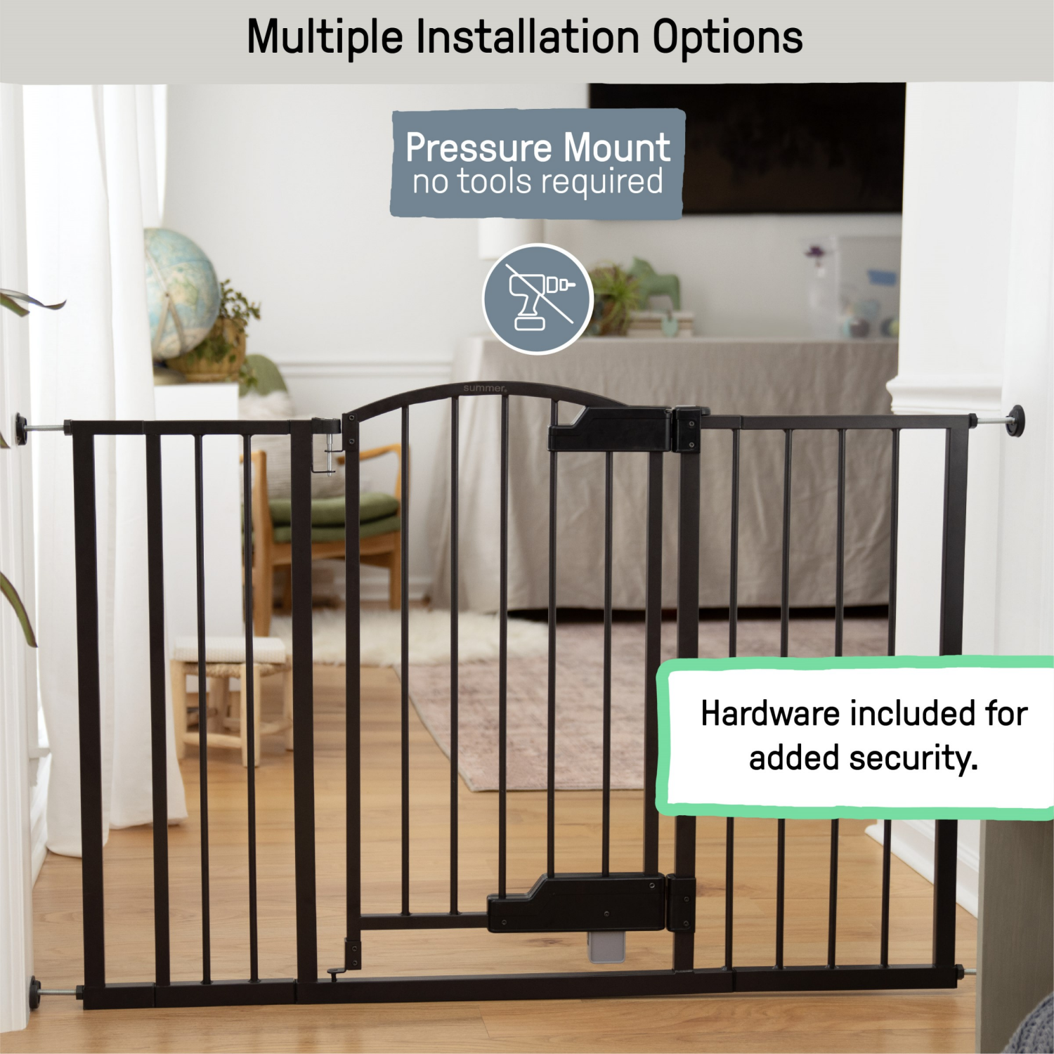 slide 4 of 4, Summer by Ingenuity The Thruway 52W Series with Glide Open - Espresso Gate, 1 ct