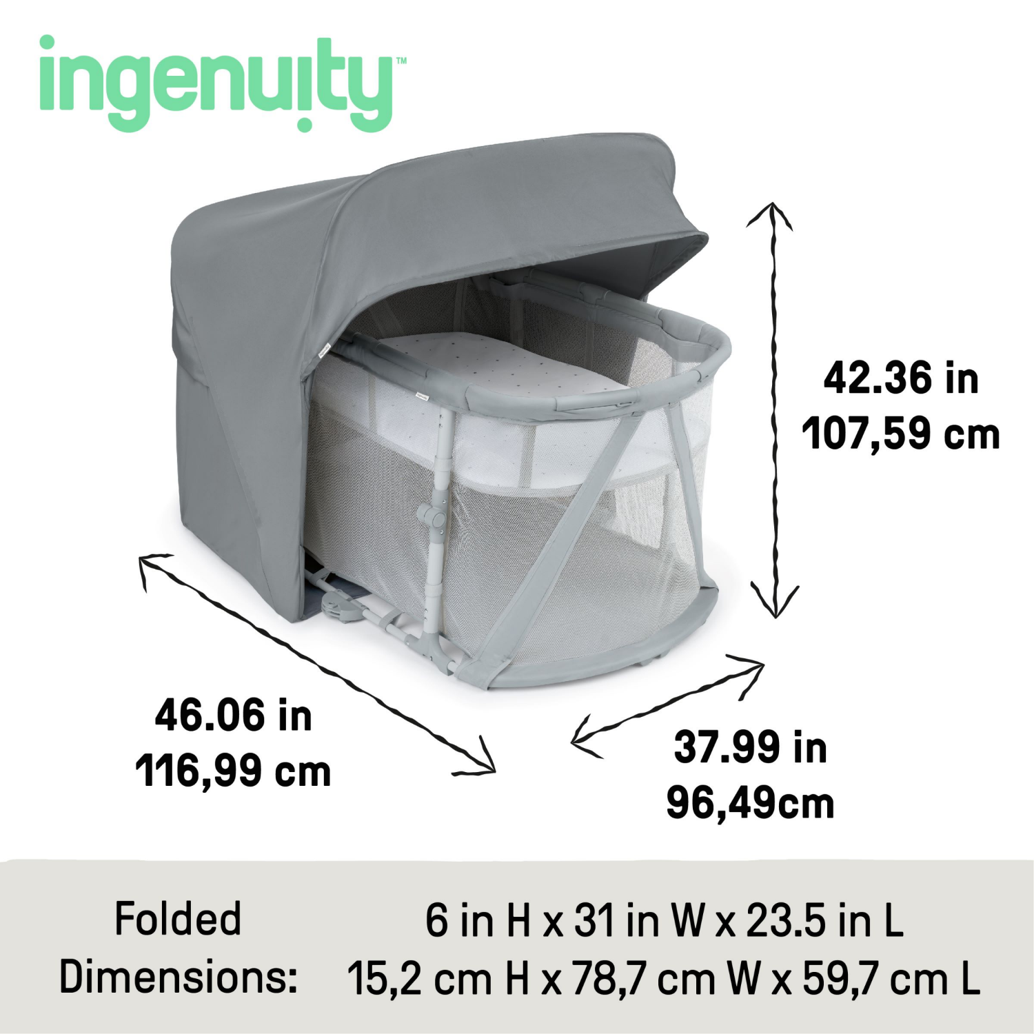 slide 2 of 3, Ingenuity Serenity Shade Playard, 1 ct
