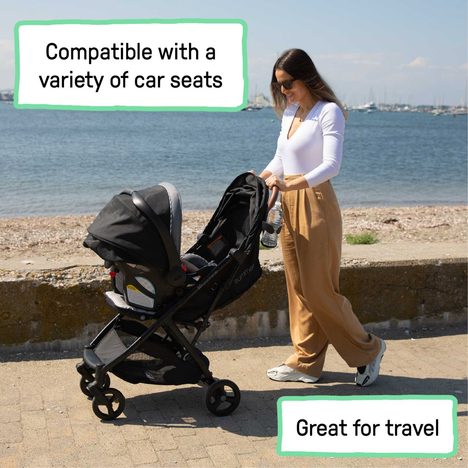 slide 3 of 4, Ingenuity Summer Self Folding Compact Stroller 1 ea, 1 ct