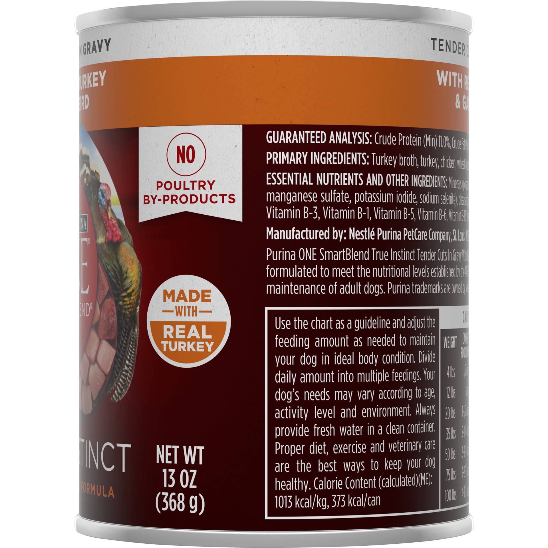 slide 2 of 7, Purina One True Instinct Dog Food Bird Tender Cuts, 13 oz